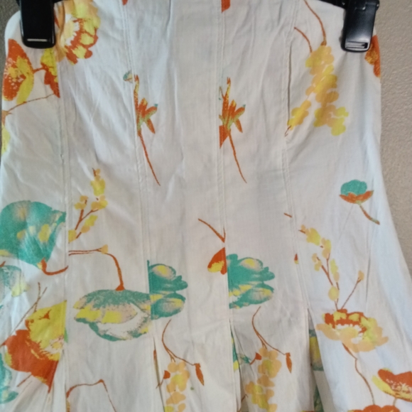 Free People Made Me Smile Floral Pleated Mini Dress Stretch Strapless Size S - Picture 3 of 12